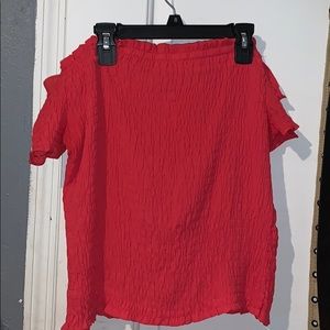 Pink off the shoulder shirt